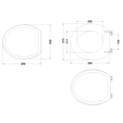 P5 Standard 440 mm med Mjukstängande Sits*Burlington Best