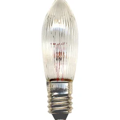 Reservlampa E10 12V 2,4W Räfflad 3-pack Transparent*Star Trading Online