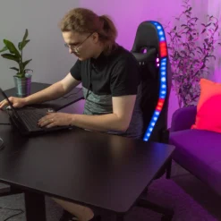 RGB Svart Justerbar med Inbyggda RGB-Lampor*Kuura Discount