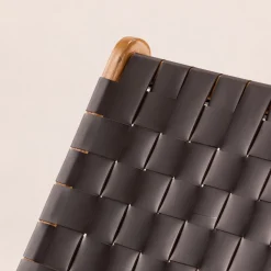 Rike Fåtölj i Brun Konstläder & Teak*Vind Discount