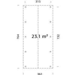 Robert 23,1 m2*Palmako New