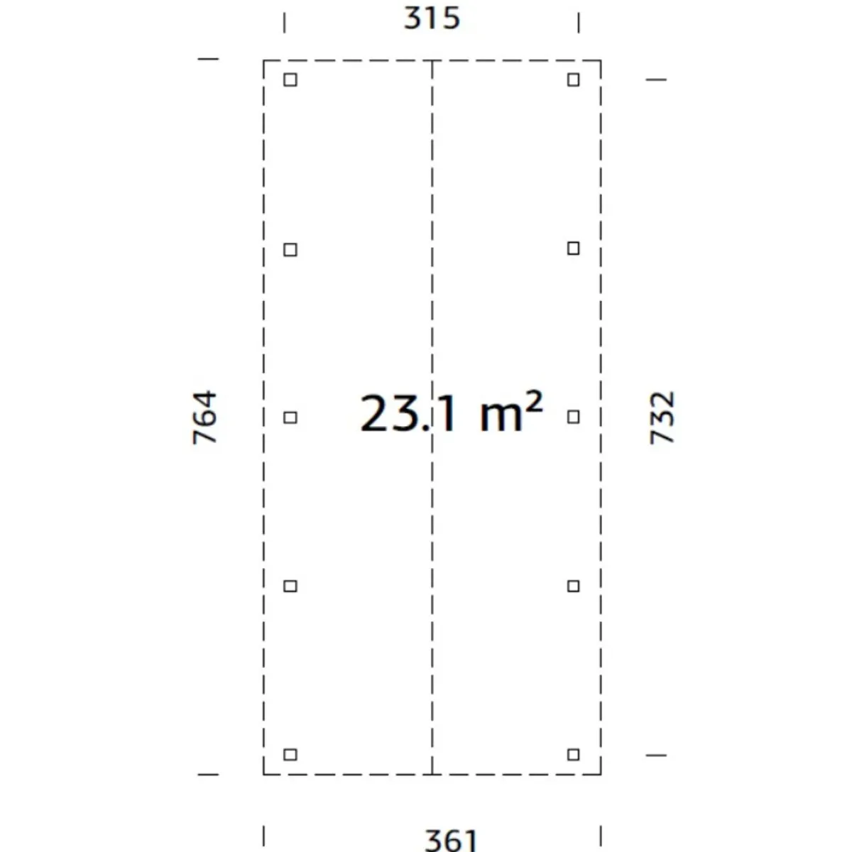Robert 23,1 m2*Palmako New