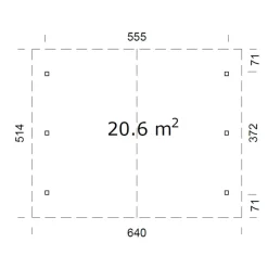 Robert 20,6 m2*Palmako New