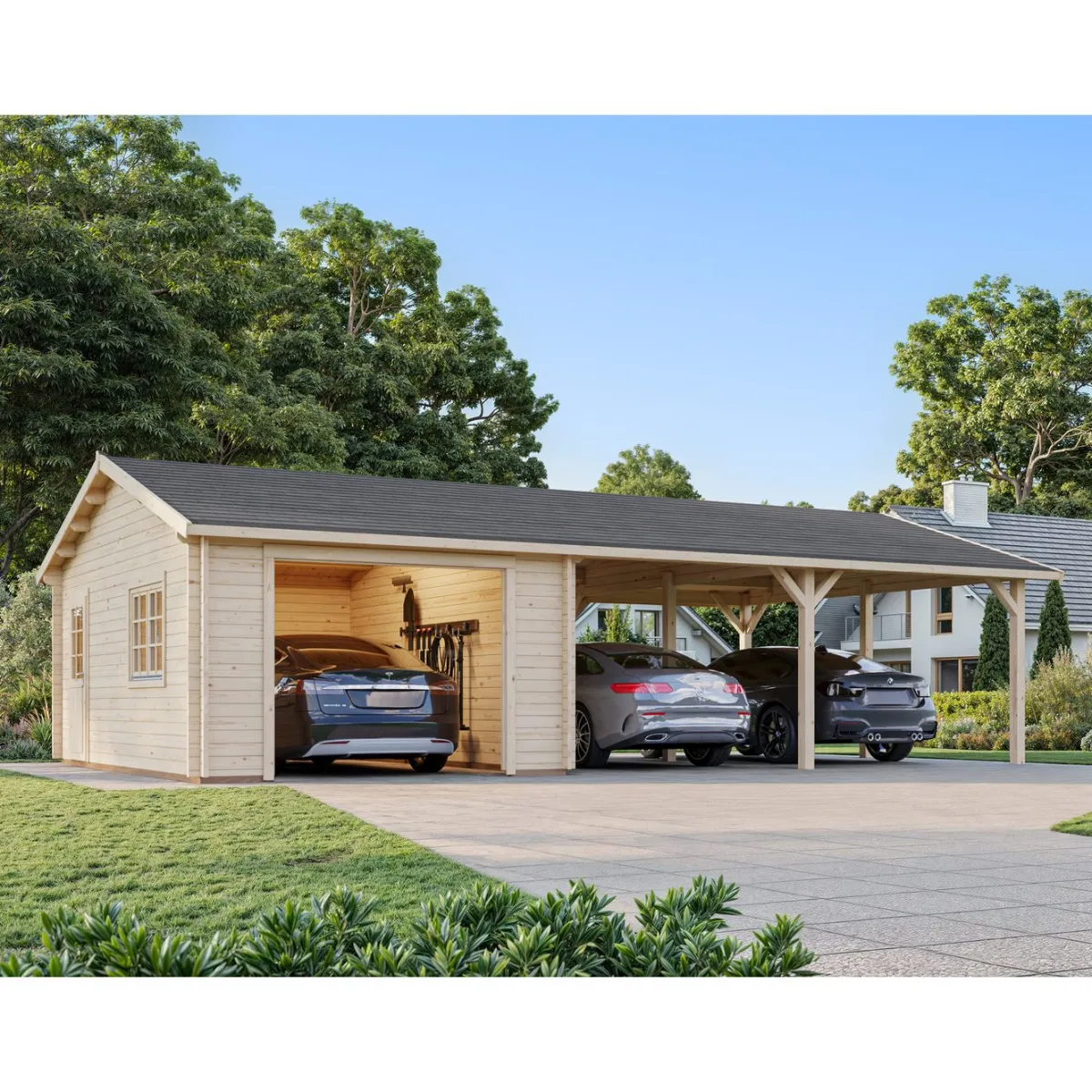 Roger med Carport 53,1 m2*Palmako Hot