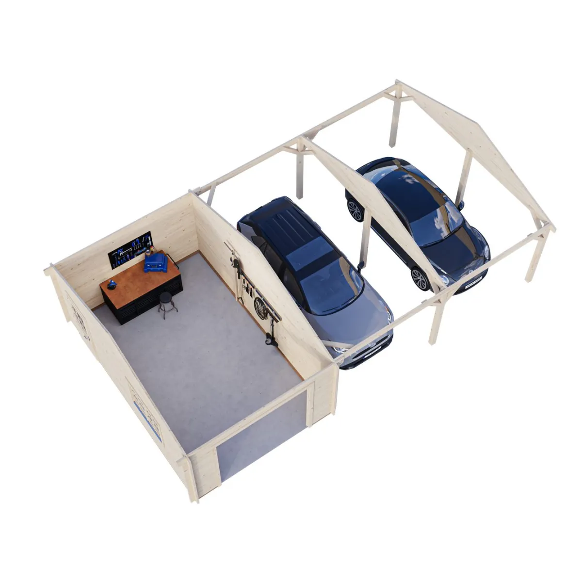 Roger med Carport 53,1 m2*Palmako Hot