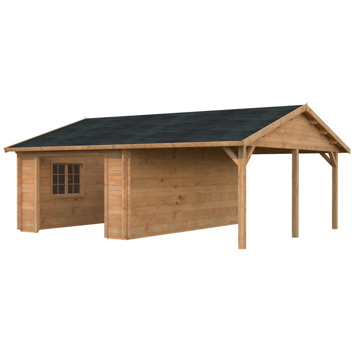 Roger med Carport 36,5 m2*Palmako