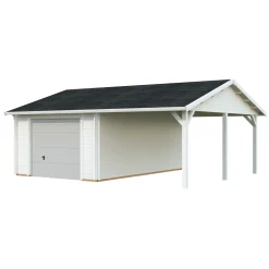 Roger med Carport 36,5 m2 och Takskjutport*Palmako Discount