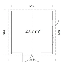 Roger med Garagedörr 29,2 m2*Palmako Outlet