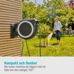 RollUp L Vit 30m med Extra Munstycke - Perfekt för Vattenslang & Trädgårdsslang*Gardena Discount