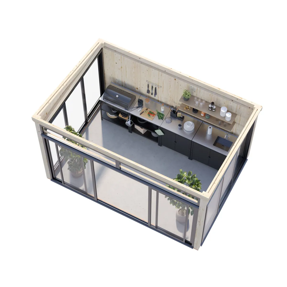 Saga 12,5 m² (inv. 11,6 m²) Slide*Palmako Outlet