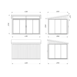 Saga 12,5 m² (inv. 11,6 m²) Slide Plus*Palmako