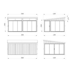 Saga 23,3 m2 Slide Plus*Palmako Outlet