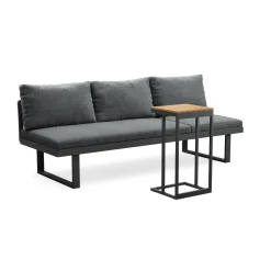 Samira Fällbar Utesoffa med soffbord - Solsäng i aluminium*deNoord Discount