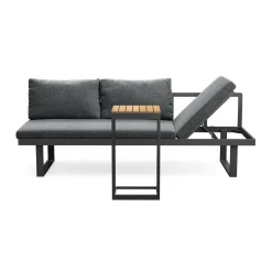 Samira Fällbar Utesoffa med soffbord - Solsäng i aluminium*deNoord Discount