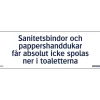 Sanitetsinstruktion Toa 210x74 mm Plast*Systemtext Discount