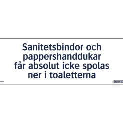 Sanitetsinstruktion Toa 210x74 mm Plast*Systemtext Discount