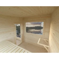 Sanna 13,5 m² Fristående Byggsats med Pulpettak*Palmako