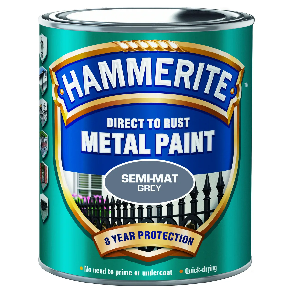Semimat Finish Grå 750ml*Hammerite Hot