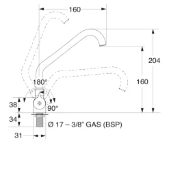 Sigma Hög Fällbar Svängpip*Barka Online