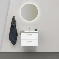 Slim 60 med Tvättställ och Spegel Aura LED*4AQUA Outlet