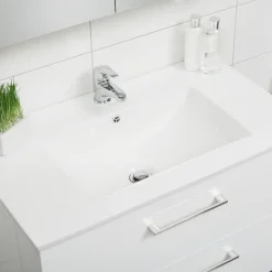Slim Vit 80 med Lådor och Spegelskåp*4AQUA New