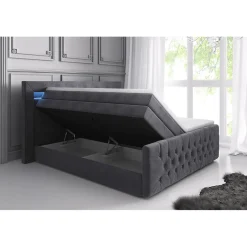 Sängpaket Franco Lyx 180x200 med Förvaring och LED-belysning*Cloud47 Sale