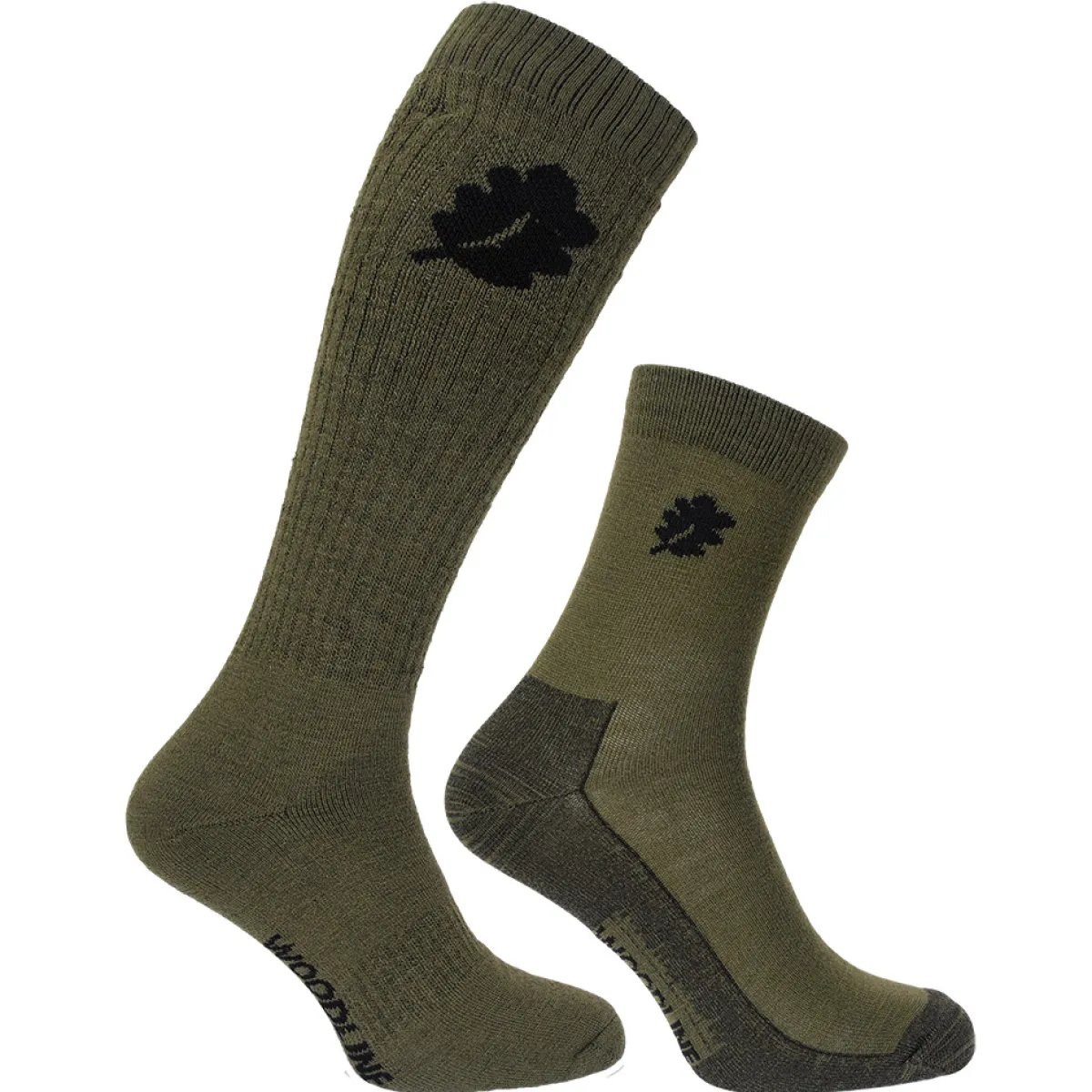 Socka + Linersocka Merinoull Grön*Woodline Sale