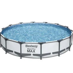 Steel Pro Max Ø4,3m Stålramspool Ovanmark med Filterpump*Bestway Hot