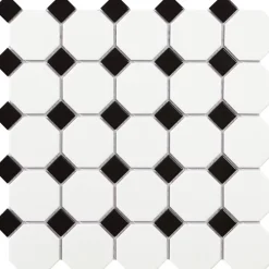 Tech Octagon Vit Matt 30,5x30,5 cm*Konradssons