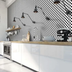 Titan Mix Svart/Vit Blank 3x3 cm*Arredo Outlet