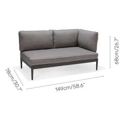 TOPAZ vänster/höger 2-sitssoffa x 2*LifestyleGarden Sale