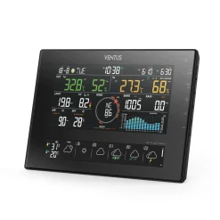 Trådlös W850 Svart Termometer med Wifi & 10 Dagars Prognos*Ventus Discount