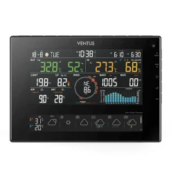 Trådlös W850 Svart Termometer med Wifi & 10 Dagars Prognos*Ventus Discount