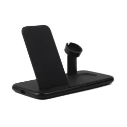 Tripple Qi Laddare Usb-C Anslutning 20W Totalt Svart Mobil/Watch/Airpods*Gear Online