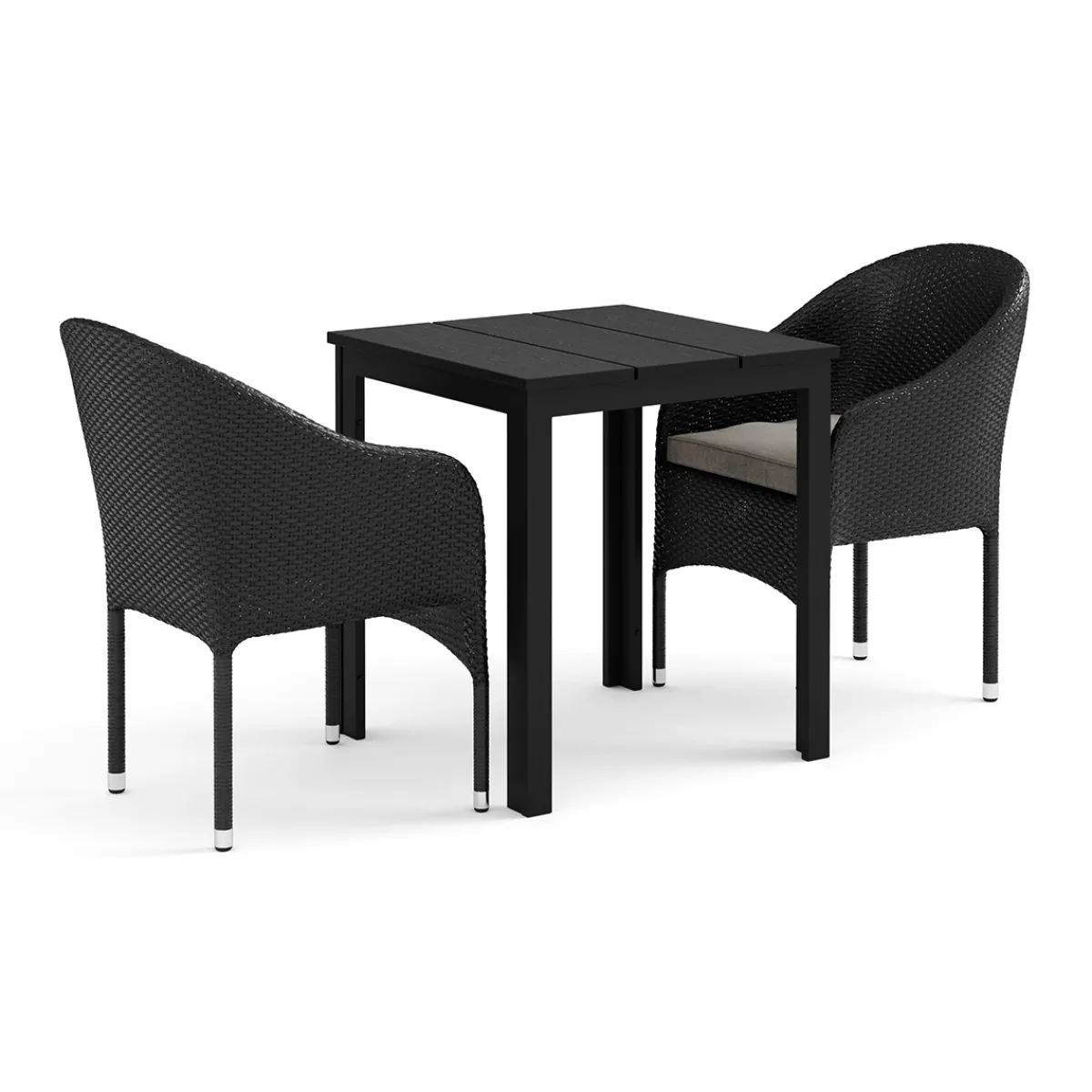 Tunis utomhus caféset 70x70 cm med 2 Thor fåtöljer*Comfort Garden Sale