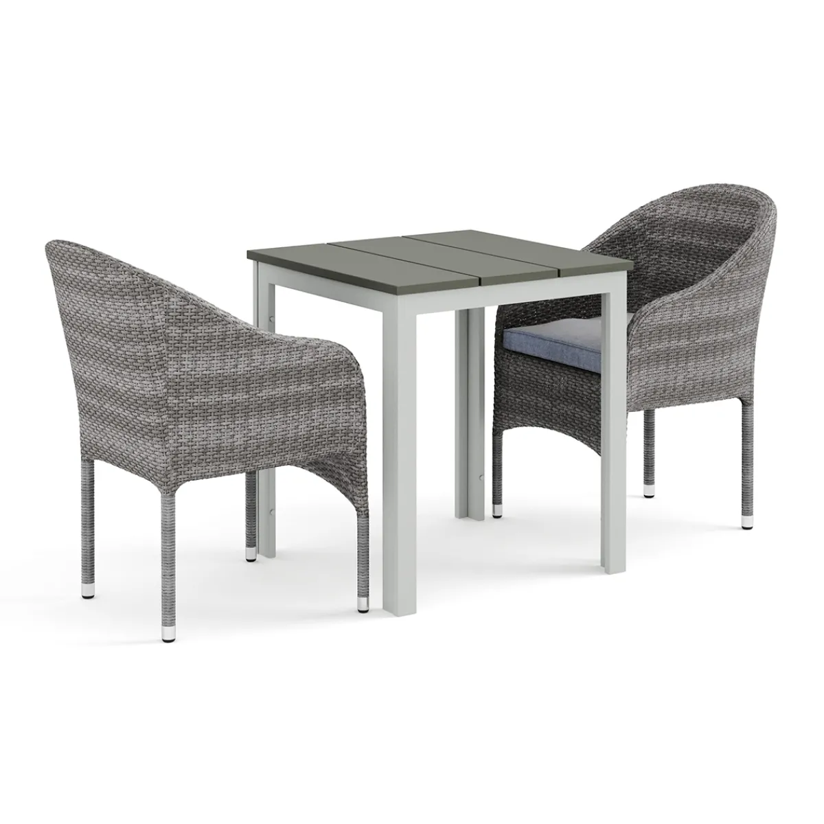 Tunis utomhus caféset 70x70 cm med 2 Thor fåtöljer*Comfort Garden Sale