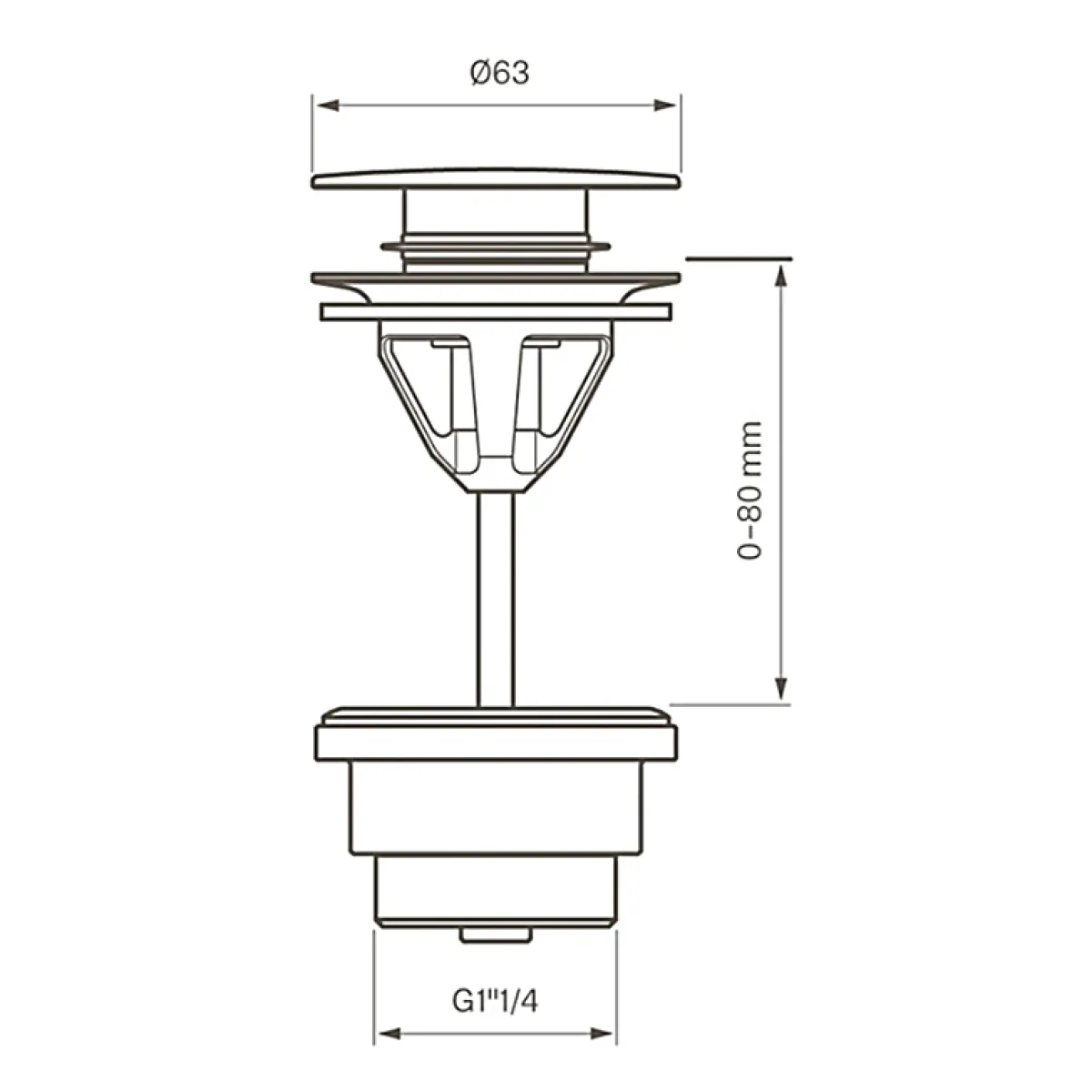 74200 Universal Pop-up Krom*Tapwell Clearance