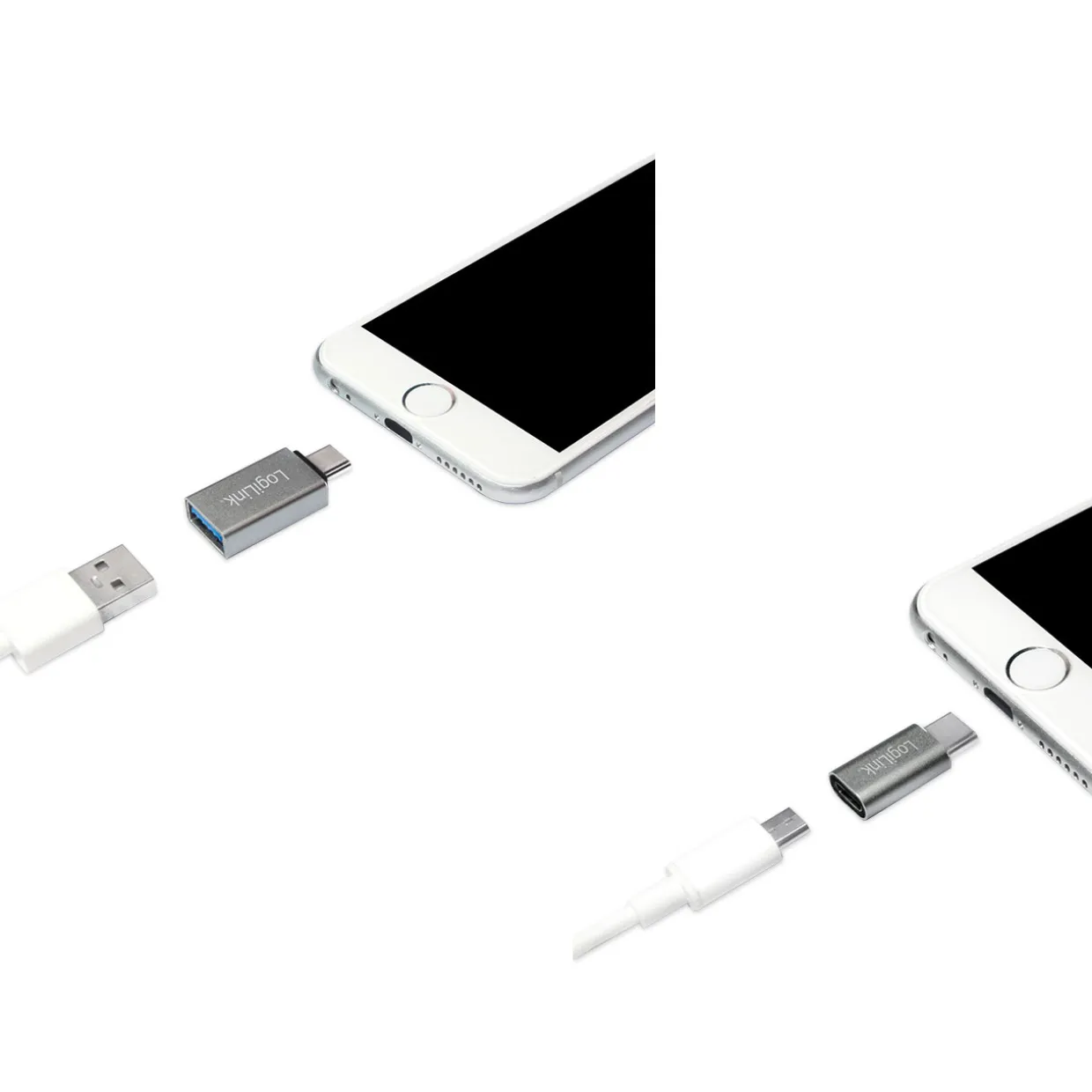 USB-C till USB + USB-C MicroUSB LogiLink AU0040