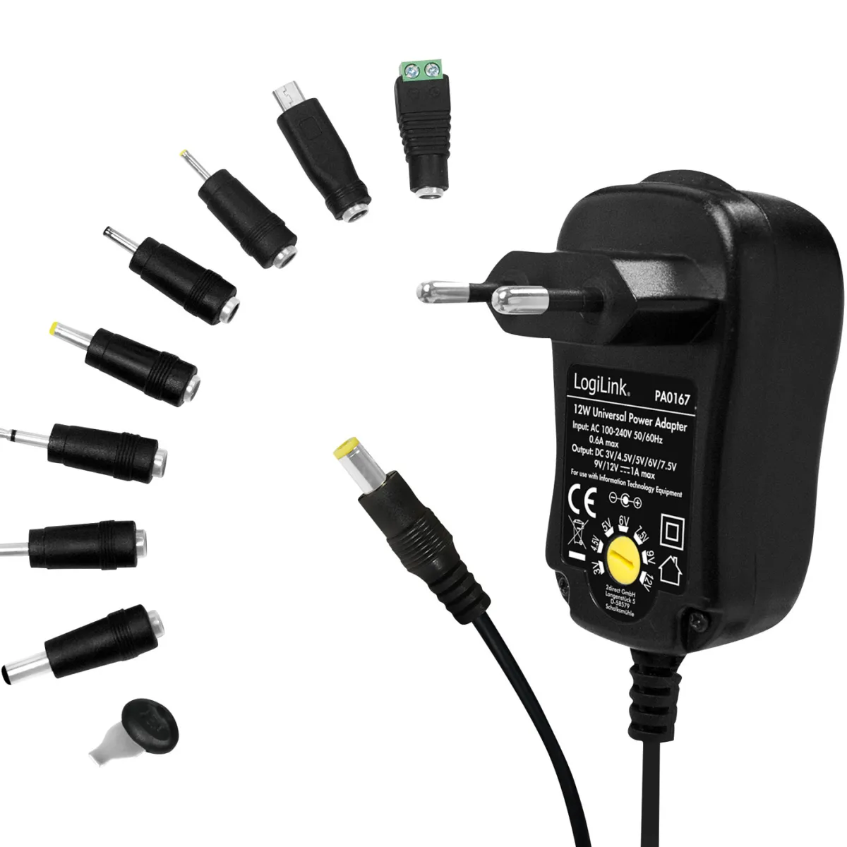 230V - 3-12V 1A 12W*LogiLink Discount
