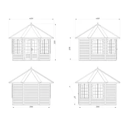 Veronica 4 Trädgårdspaviljon 9,2 m² i Obehandlat Trä*Palmako Online