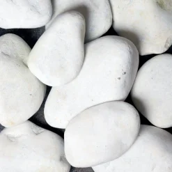 Vit Pebbles 60-100 mm, 1000 kg Säck*Magrab Krossprodukter