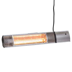 1500W Hängande Väggmonterad Terrassvärmare med Fjärrkontroll i Aluminium*Hortus Outlet