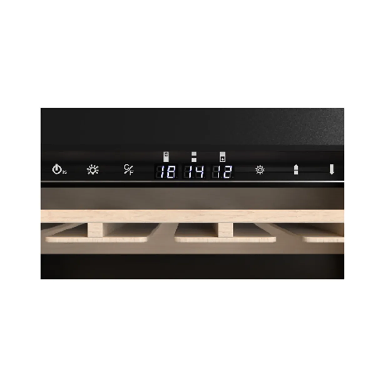 Winemex 145 Svart LED-Belysning 145 Flaskor 3 Zoner