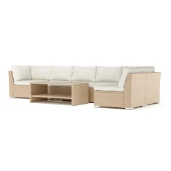 Wisconsin utomhus divansoffa 6-sits vändbar*Comfort Garden