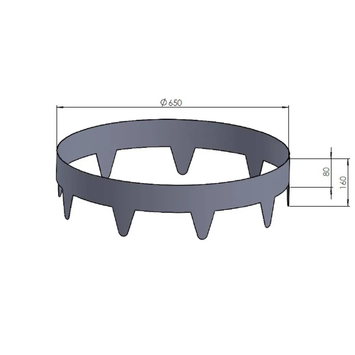 Zinkplåt 16cm Hög ⌀65 cm*Skotte Garden Sale