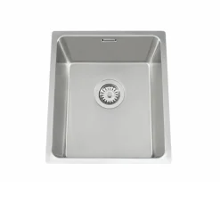 Zirkon 340 Rostfri Enkel med Korgventil & Vattenlås*Nordic Tech Outlet